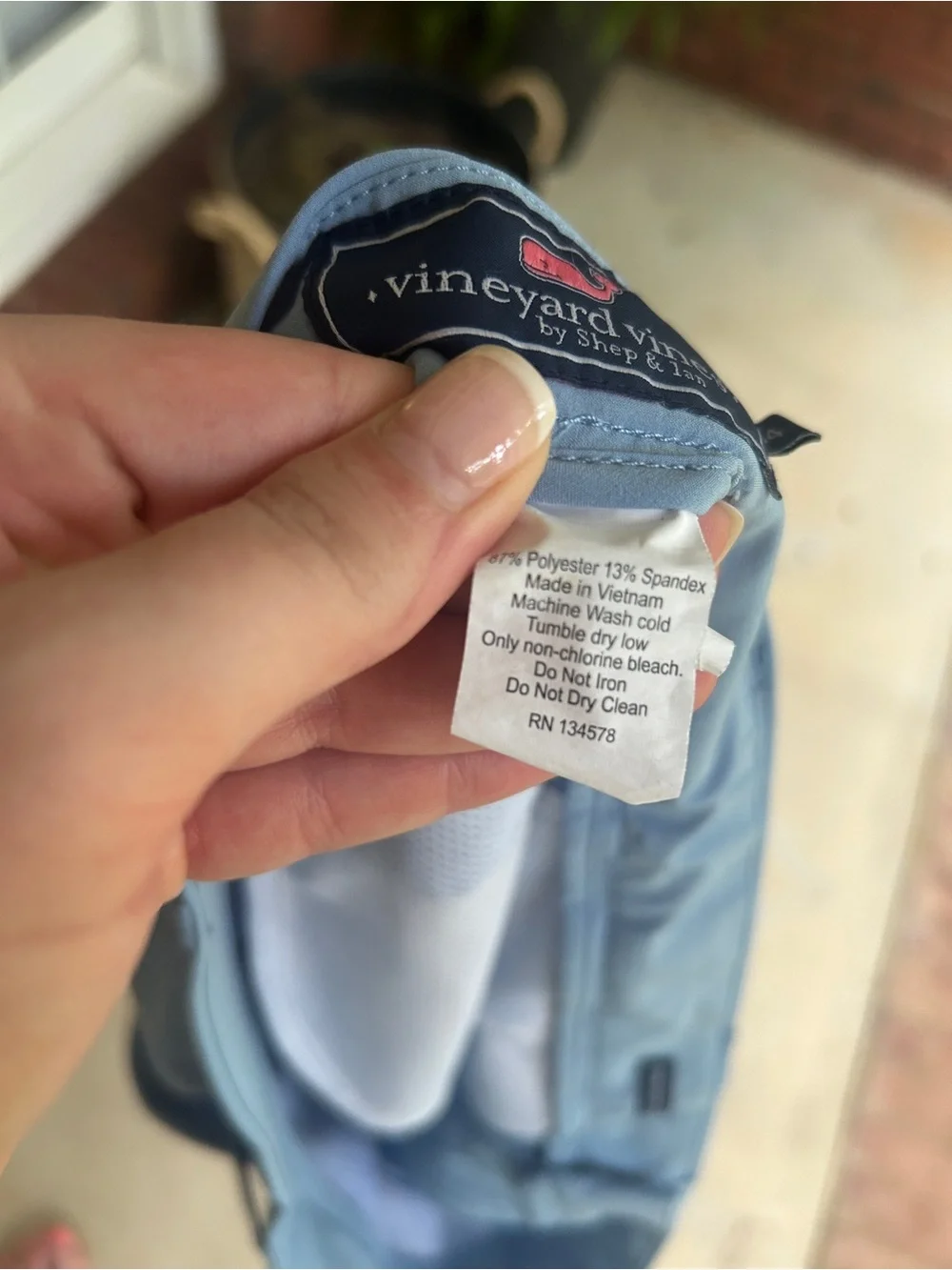 Vineyard Vines Sky Blue Flat Front Men's Breaker Shorts - Picture 5 of 6